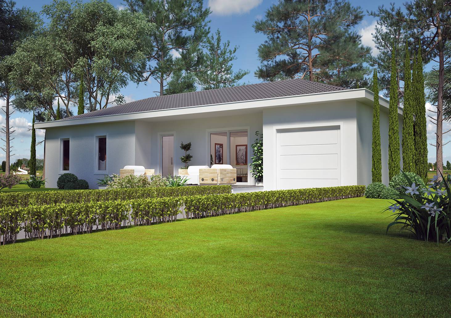 Villa contemporaine 80 M2 plain pied -